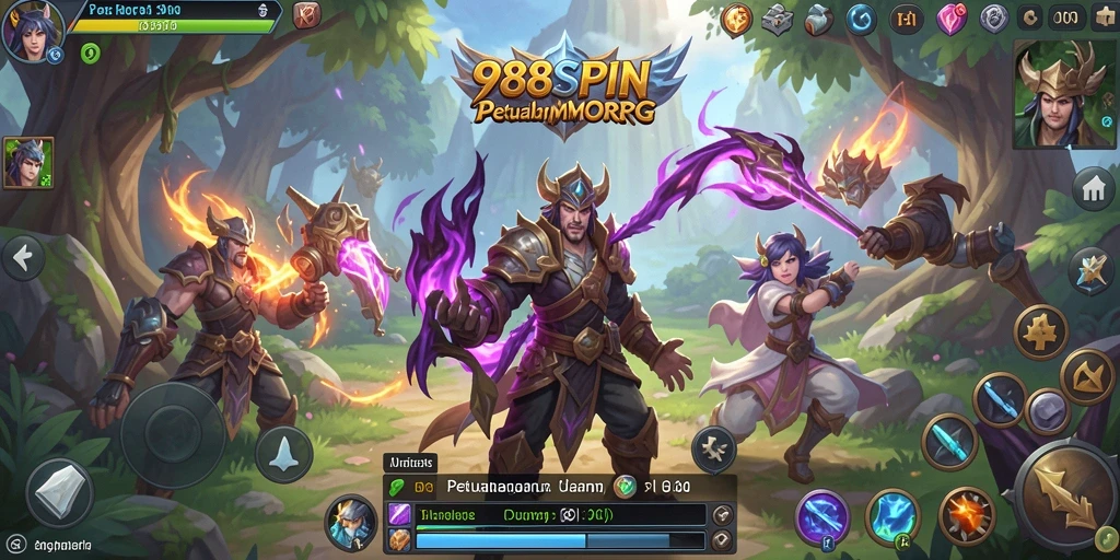 Tampilan gameplay seru di dunia fantasi MMORPG.