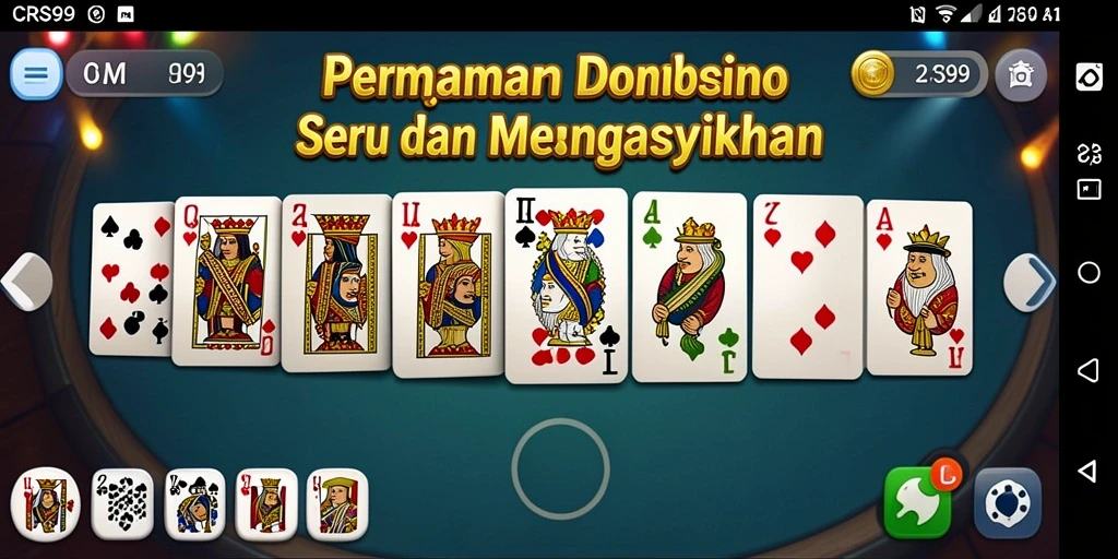 Screenshot gameplay CRS99 yang menampilkan serunya permainan Domino.