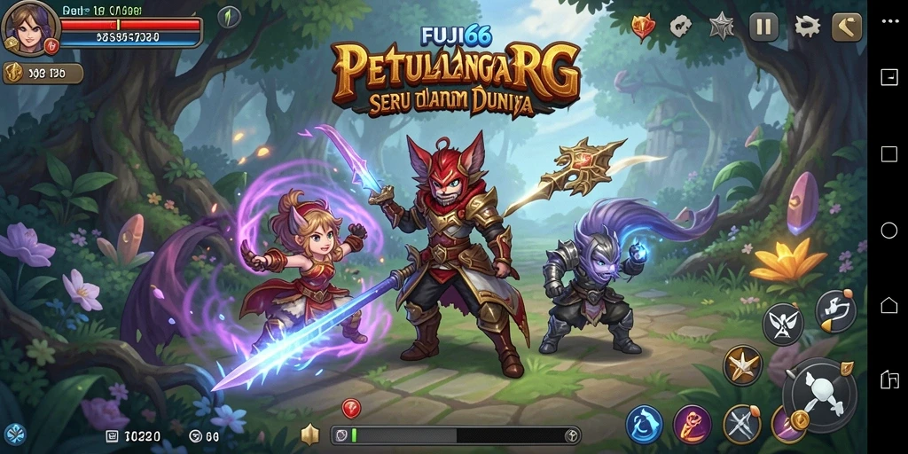 Tampilan gameplay seru dari FUJI66 dengan pertarungan RPG yang mendebarkan.