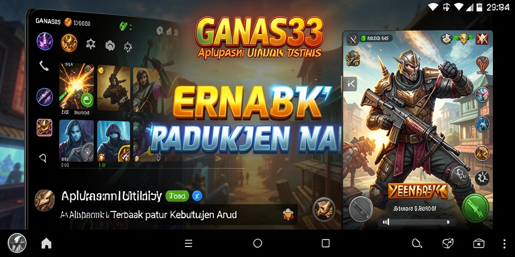 Tampilan antarmuka aplikasi GANAS33 yang modern dan intuitif.