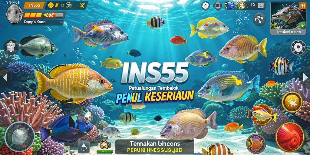 Screenshot dari gameplay Tembak Ikan yang penuh aksi.