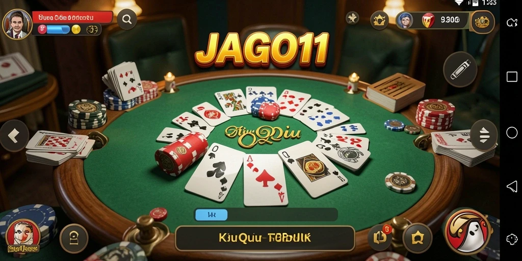 Tampilan screenshot JAGO11 menampilkan gameplay seru permainan QiuQiu.