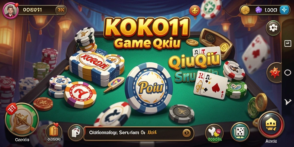 Screenshot permainan KOKO11 dengan grafik QiuQiu yang menawan.