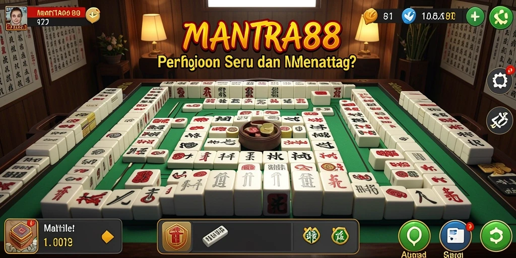 Tampilan gameplay Mahjong yang menarik dan menantang di MANTRA88.