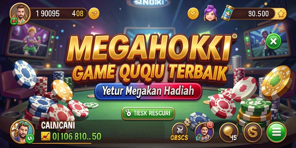 Gameplay QiuQiu yang seru dan interaktif di MEGAHOKI.