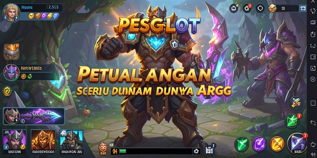 Gameplay PESGSLOT menunjukkan pertempuran seru dan karakter yang dinamis.