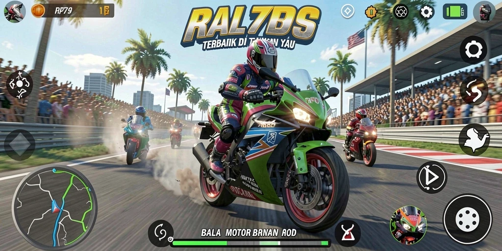 Gameplay seru balapan motor di RP79 yang mendebarkan.