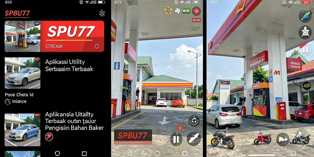 Tampilan antarmuka utama SPBU77 yang memudahkan navigasi pengguna.